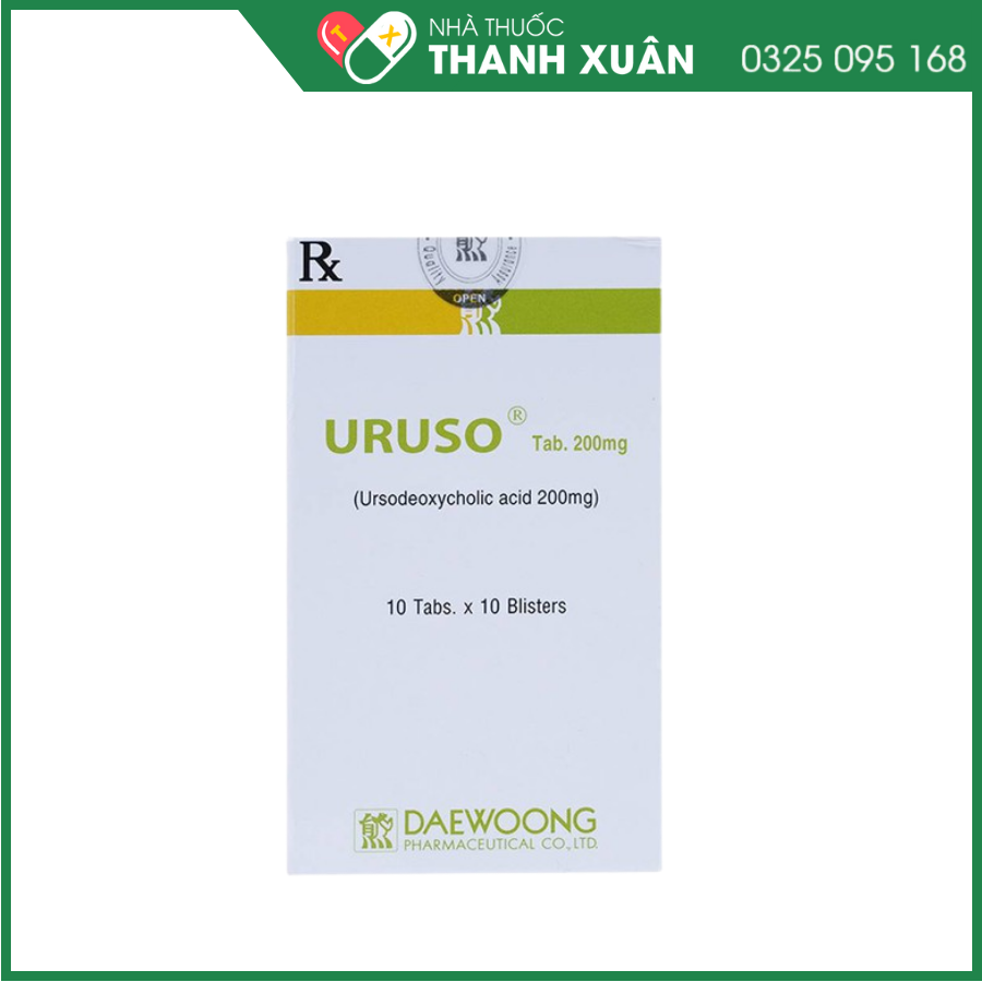 Uruso Tab 200mg cải thiện chức năng gan, mật